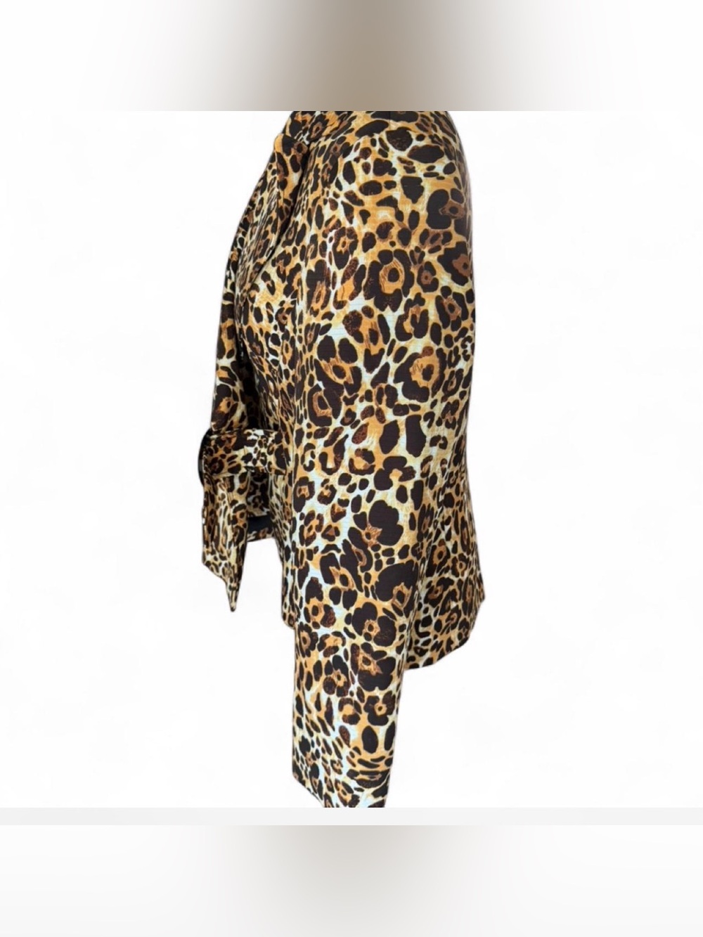 Isabella Suits Leopard Print Belted Blazer Jacket Women’s Size 16 Career Chic - Picture 2 of 4